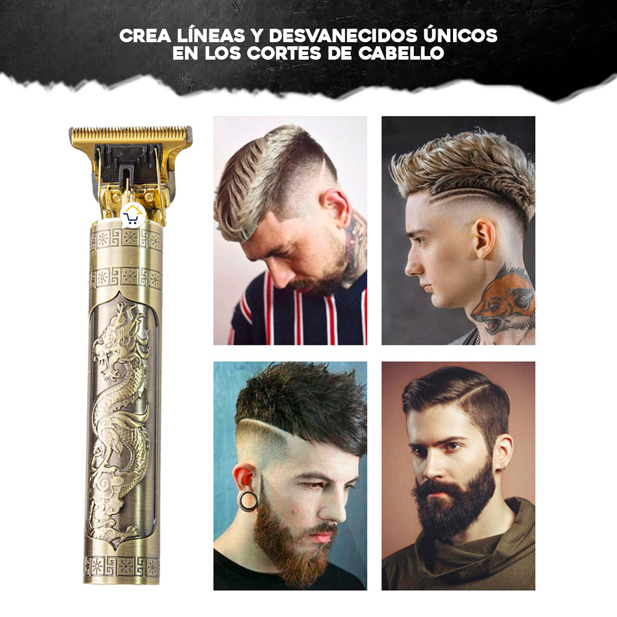 Miniatura 2 de Maquina Motilar Patillera Buda Dorada T9